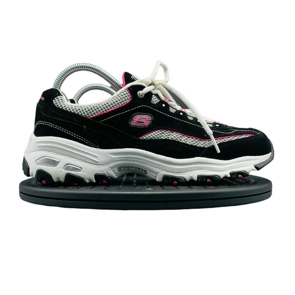 Skechers D'Lites Sneakers 11617 BKWP Women's Size 9.5  Air-Cooled Memory Foam